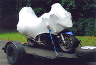 Geza Motorcycle Cover fitted on a Yamaha FJR 1300